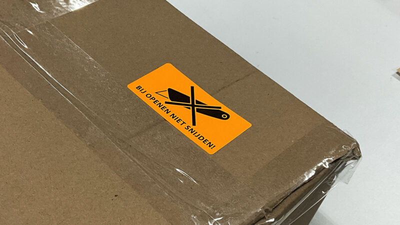 Sticker bij openen niet snijden