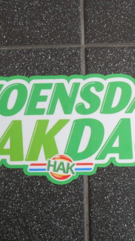 Vloersticker met HAK ontwerp voor kantoor- en bedrijfsruimtes